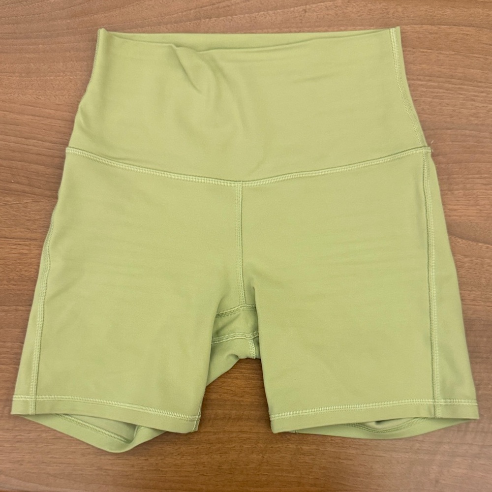 Lululemon Athletica Light Green Bike Shorts